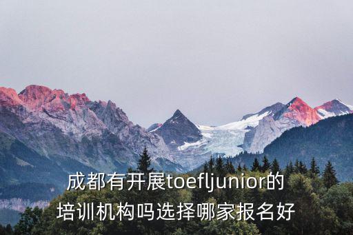 成都有開展toefljunior的培訓(xùn)機(jī)構(gòu)嗎選擇哪家報名好