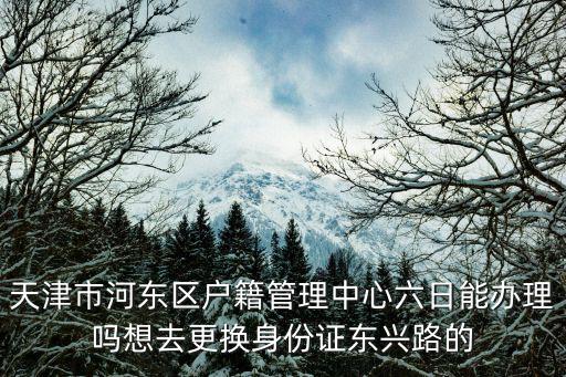 天津市河東區戶籍管理中心六日能辦理嗎想去更換身份證東興路的