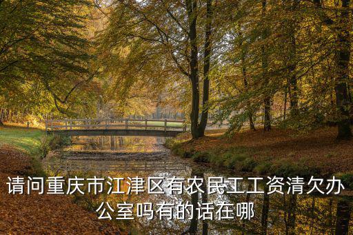 請問重慶市江津區有農民工工資清欠辦公室嗎有的話在哪