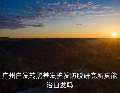 廣州白發轉黑養發護發防脫研究所真能治白發嗎
