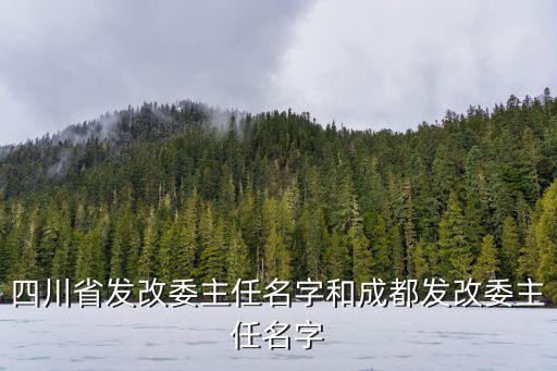 四川省發(fā)改委主任名字和成都發(fā)改委主任名字