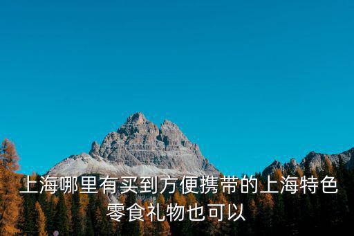  上海哪里有買到方便攜帶的上海特色零食禮物也可以