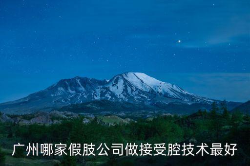 廣州哪家假肢公司做接受腔技術最好