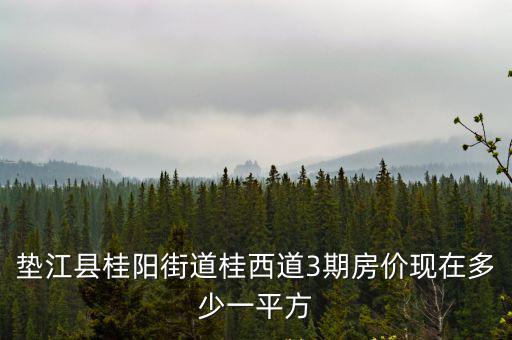 墊江縣桂陽街道桂西道3期房價現在多少一平方
