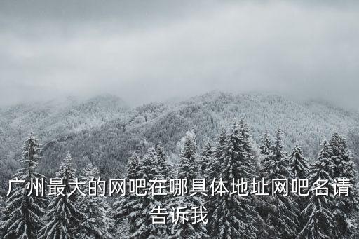 廣州最大的網(wǎng)吧在哪具體地址網(wǎng)吧名請(qǐng)告訴我