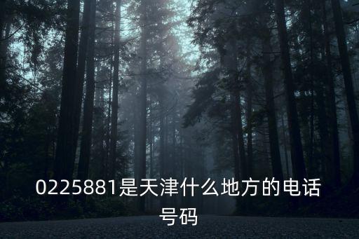 0225881是天津什么地方的電話號碼