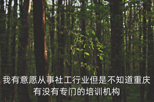 我有意愿從事社工行業但是不知道重慶有沒有專門的培訓機構
