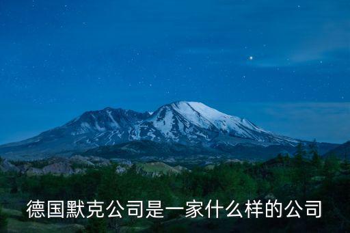 德國(guó)默克公司是一家什么樣的公司