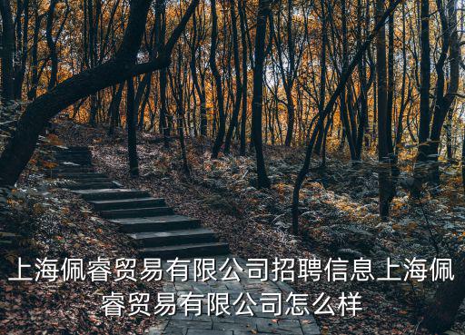 上海佩睿貿易有限公司招聘信息上海佩睿貿易有限公司怎么樣