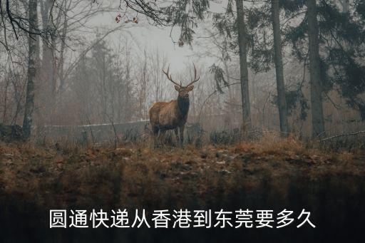 圓通快遞從香港到東莞要多久