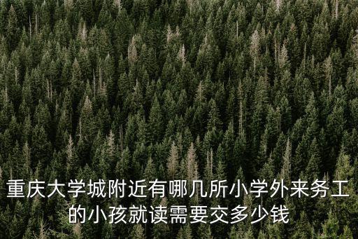 重慶大學城附近有哪幾所小學外來務工的小孩就讀需要交多少錢