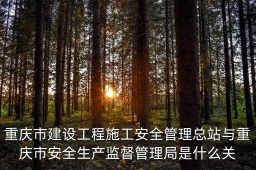 重慶市建設(shè)工程施工安全管理總站與重慶市安全生產(chǎn)監(jiān)督管理局是什么關(guān)