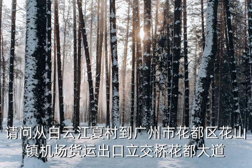 請問從白云江夏村到廣州市花都區花山鎮機場貨運出口立交橋花都大道