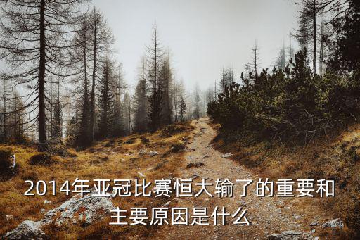 廣州恒大2014年亞冠決賽，2014年亞冠比賽恒大輸了的重要和主要原因是什么