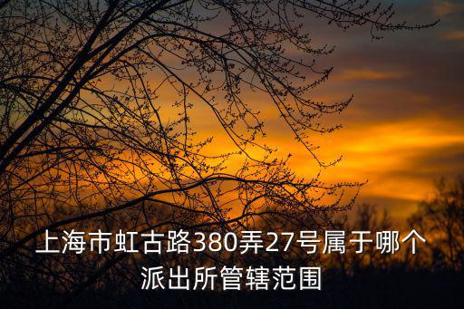 上海市虹古路380弄27號屬于哪個派出所管轄范圍