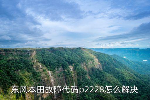東風本田故障代碼p2228怎么解決
