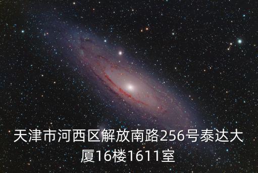 天津市河西區羅麗姝，天津市河西區解放南路256號泰達大廈16樓1611室