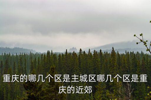 重慶市南岸區屬于城區還是郊區，重慶南岸是那個區