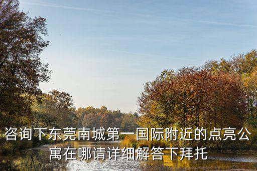 咨詢下東莞南城第一國際附近的點亮公寓在哪請詳細(xì)解答下拜托