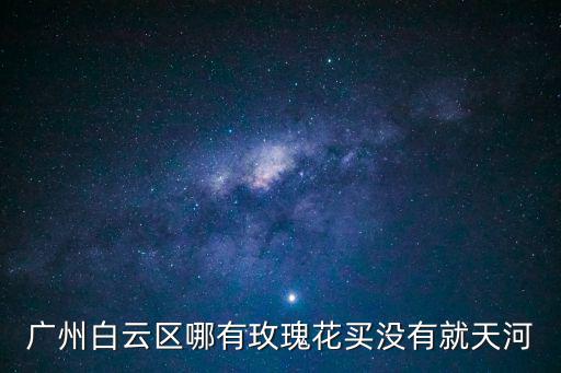廣州白云區哪有玫瑰花買沒有就天河