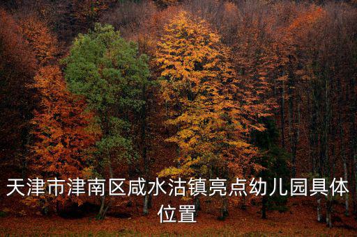 天津市津南區哪個幼兒園招幫廚的，天津市津南區咸水沽鎮亮點幼兒園具體位置