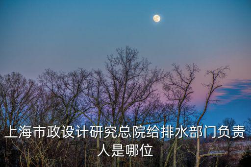 上海市政設計研究總院給排水部門負責人是哪位