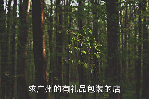 求廣州的有禮品包裝的店
