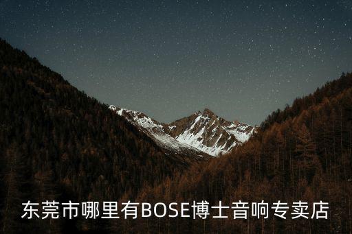 東莞市哪里有BOSE博士音響專賣店