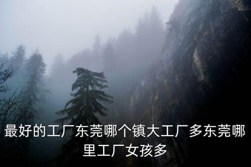 東莞那個鎮妹子多，最好的工廠東莞哪個鎮大工廠多東莞哪里工廠女孩多