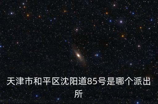 天津市和平區沈陽道85號是哪個派出所