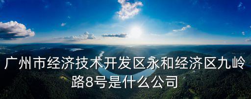 廣州市經(jīng)濟(jì)技術(shù)開發(fā)區(qū)永和經(jīng)濟(jì)區(qū)九嶺路8號是什么公司