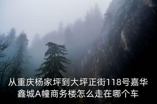 重慶市渝中區嘉華鑫城商務樓3，從重慶楊家坪到大坪正街118號嘉華鑫城A幢商務樓怎么走在哪個車