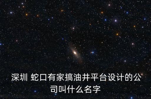  深圳 蛇口有家搞油井平臺(tái)設(shè)計(jì)的公司叫什么名字