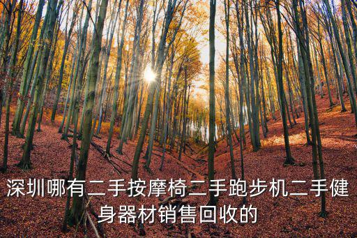 深圳哪有二手按摩椅二手跑步機二手健身器材銷售回收的