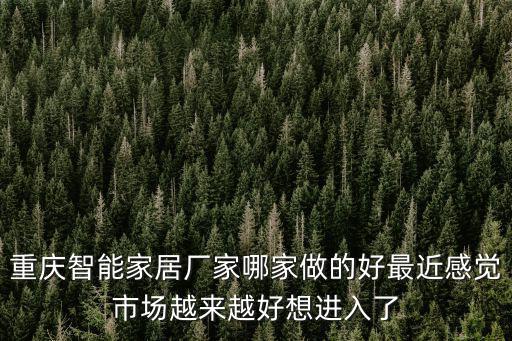 重慶智能家居廠家哪家做的好最近感覺市場越來越好想進入了