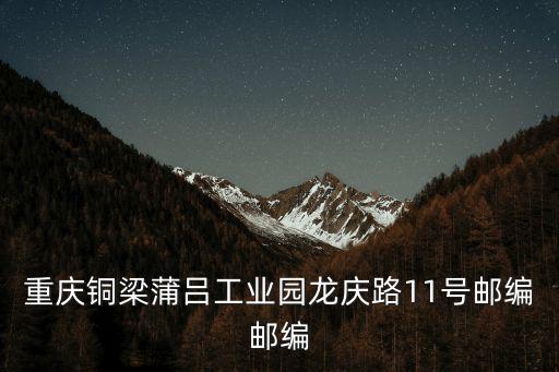 重慶銅梁蒲呂工業(yè)園龍慶路11號郵編郵編