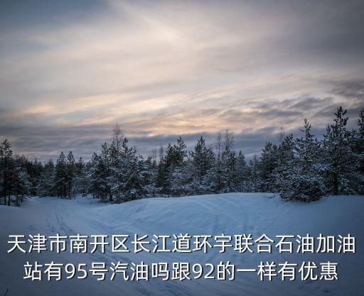 天津市南開區(qū)長江道環(huán)宇聯(lián)合石油加油站有95號汽油嗎跟92的一樣有優(yōu)惠
