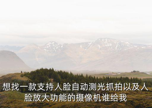 想找一款支持人臉自動測光抓拍以及人臉放大功能的攝像機誰給我