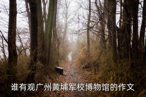 誰有觀廣州黃埔軍校博物館的作文