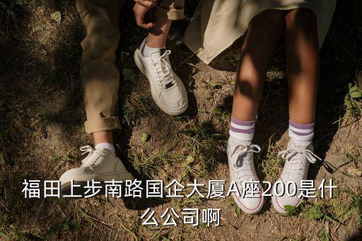 福田上步南路國企大廈A座200是什么公司啊