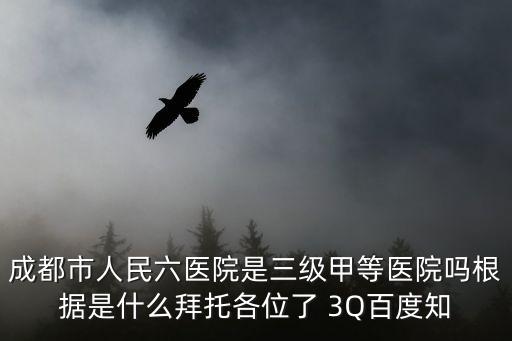 成都市人民六醫(yī)院是三級(jí)甲等醫(yī)院?jiǎn)岣鶕?jù)是什么拜托各位了 3Q百度知