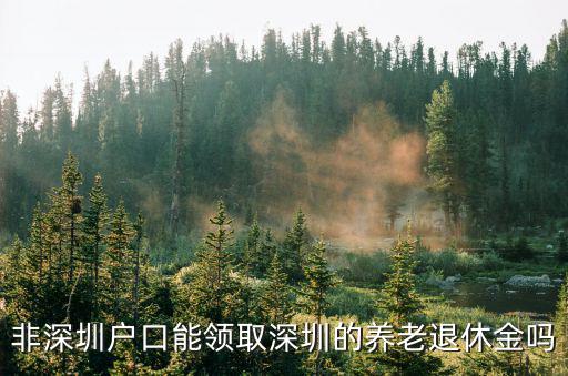 非深圳戶口能領取深圳的養老退休金嗎