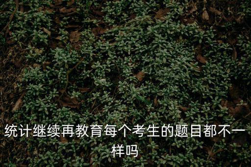 統計繼續再教育每個考生的題目都不一樣嗎