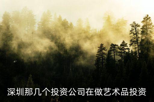 深圳那幾個投資公司在做藝術(shù)品投資