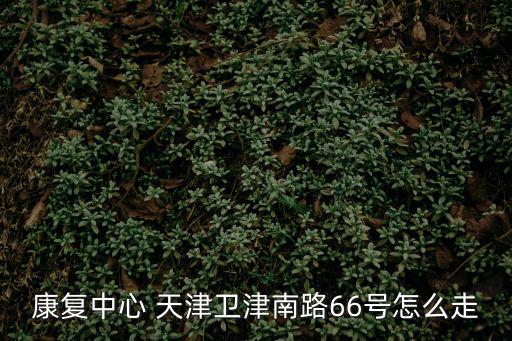康復中心 天津衛津南路66號怎么走