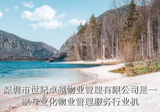 深圳市世紀卓越物業管理有限公司是一家專業化物業管理服務行業機