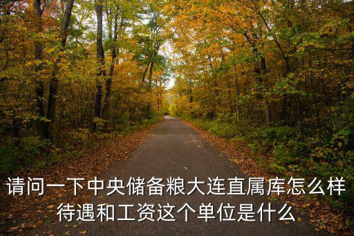 請問一下中央儲備糧大連直屬庫怎么樣待遇和工資這個單位是什么