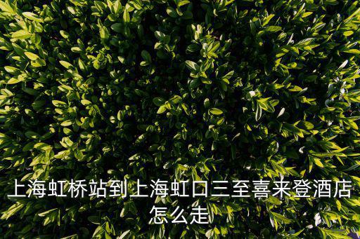 上海虹橋站到上海虹口三至喜來登酒店怎么走