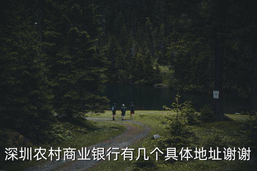 深圳農村商業銀行有幾個具體地址謝謝