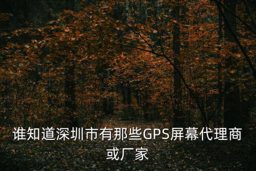 誰知道深圳市有那些GPS屏幕代理商或廠家
